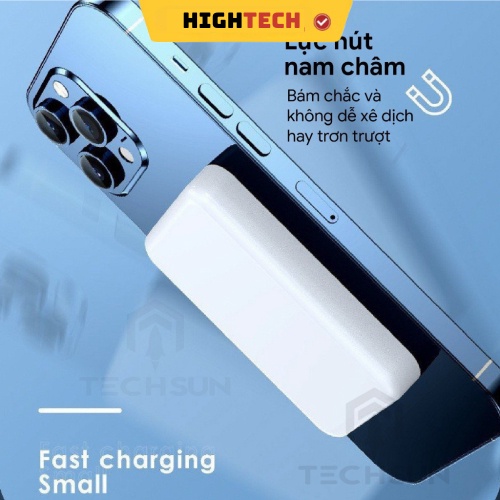Pin Sạc Dự Phòng Không Dây Từ Tính 15W 10000mAh BH12TH TECHHIGH