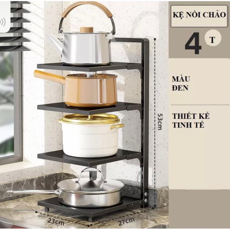 KỆ XOONG NỒI 4 TẦNG - KỆ ÚP NỒI CHẢO ĐA NĂNG 4 TẦNG