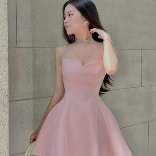 Đầm 2s dáng xoè Gerbera Mini Dress AIME STUDIO nữ [FREESHIP] Váy 2s cúp ngực phong cách bữa tiệc Valentine