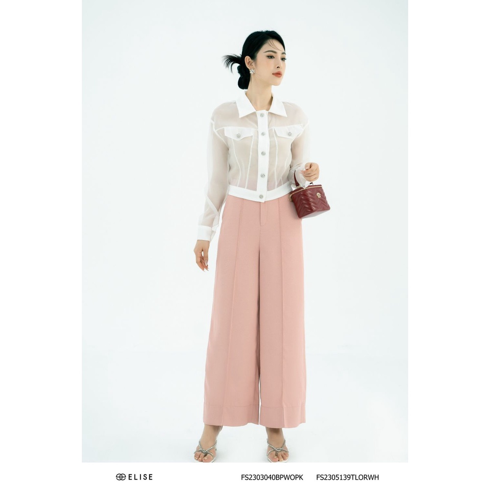 Quần suông hồng ly giữa thiết kế Elise FS2303040BPWOPK