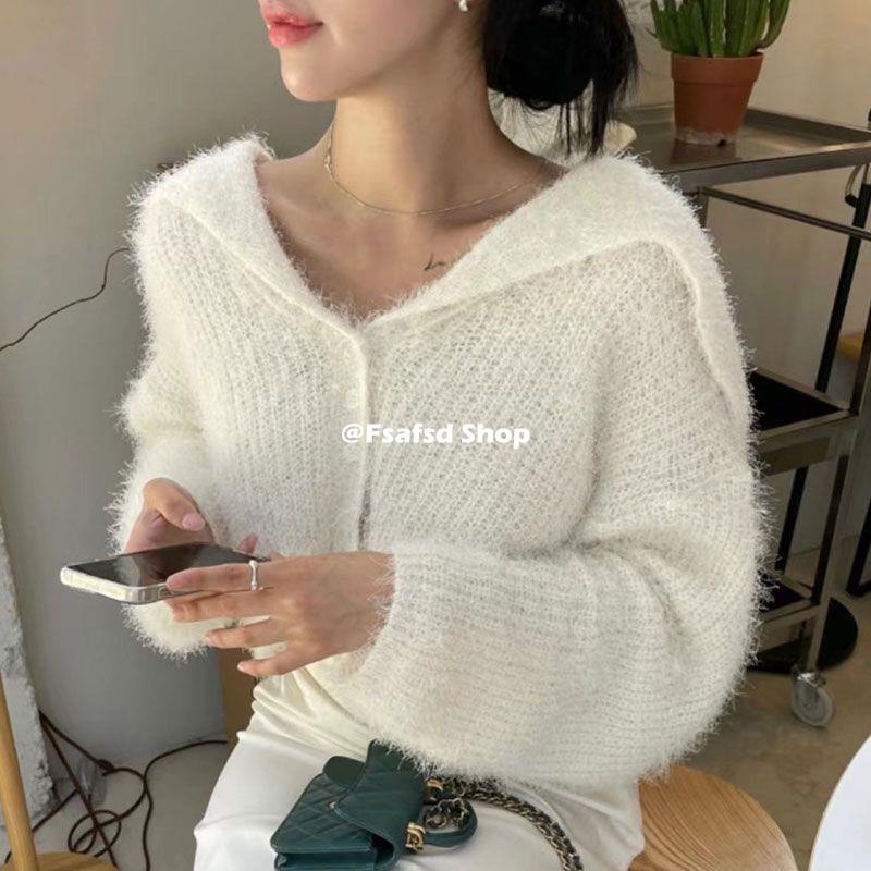 Áo Khoác cardigan Dệt Kim Mềm Thời Trang Thu Đông Cho Nữ