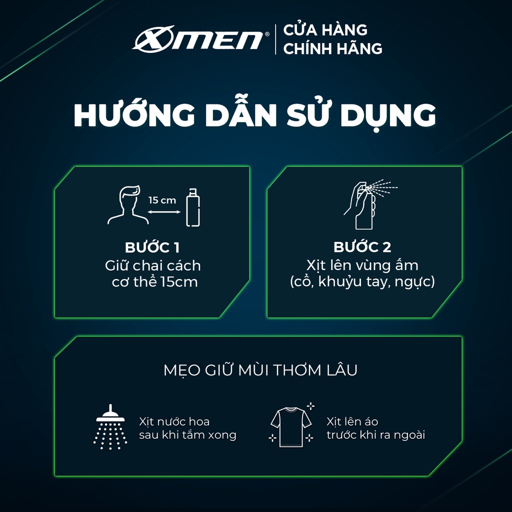 Nước hoa Xmen 50ml - 2 mùi hương nam tính & lưu hương 48h