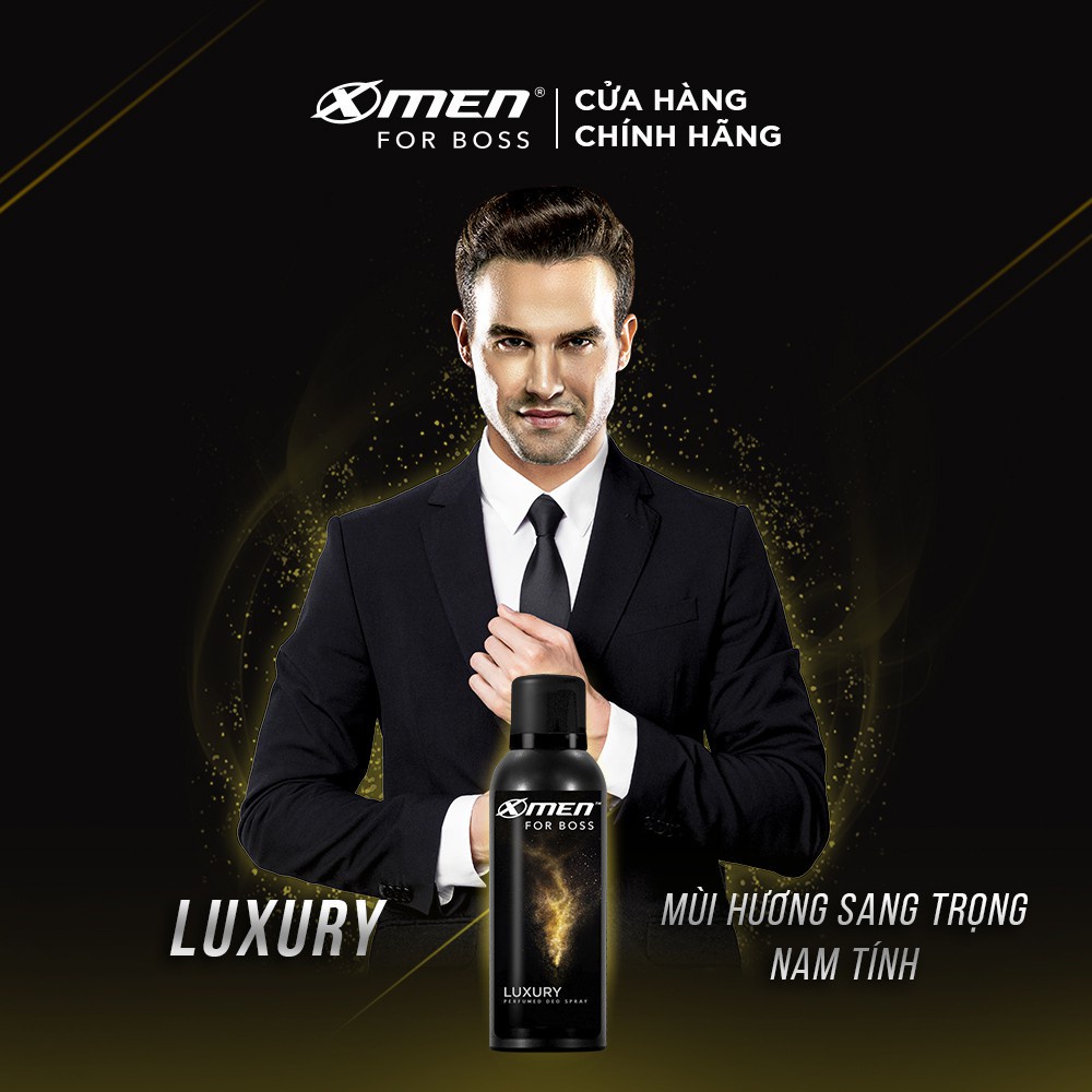 Xịt khử mùi X-Men For Boss Luxury 150ml - Mùi hương sang trọng tinh tế