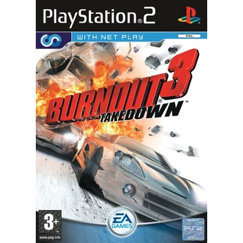 Đĩa game Ps2 đua xe 2 người Burnout 3: Takedown, ps2 copy disc, dành cho máy game ps2 đã mod chip