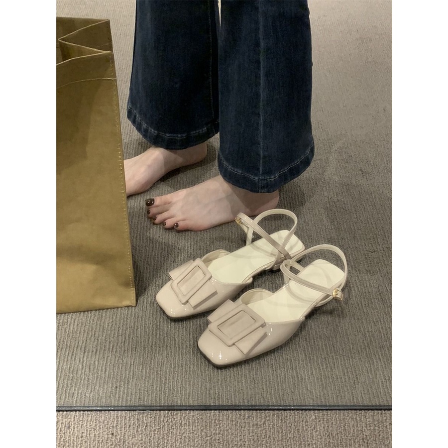 2023 Dép Baotou Gót Dày Mới Dành Cho Nữ, Dép La Mã Kiểu Dáng Thời Trang Và đa Năng Dành Cho Nữ