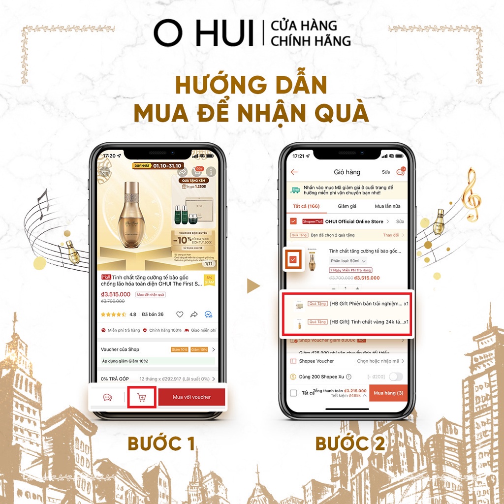 [Mã COSLUX09 giảm 120K đơn 1500K] Bộ tái sinh da toàn diện OHUI The First Geniture Signature Special Set