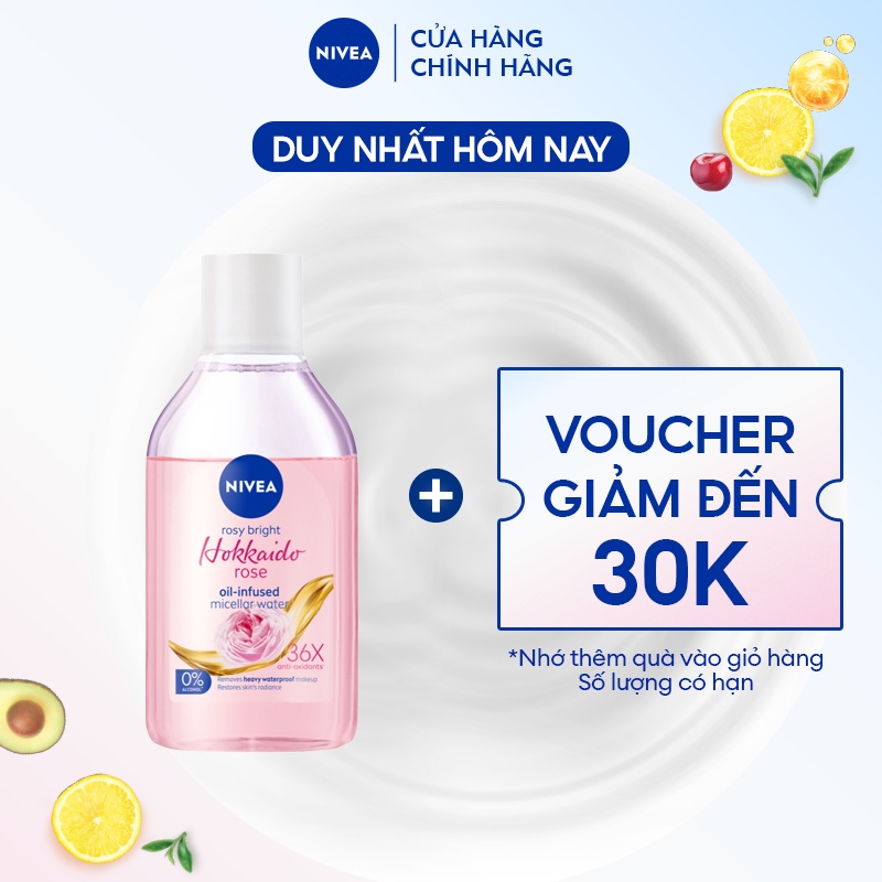 Nước Tẩy Trang NIVEA Hokkaido Rose Làm Sạch Trang Điểm Hiệu Quả (400 ml) - 86550