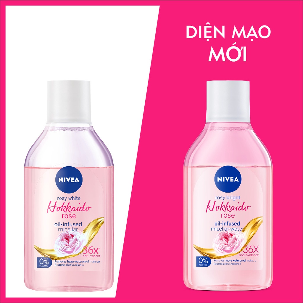 Nước Tẩy Trang NIVEA Hokkaido Rose Làm Sạch Trang Điểm Hiệu Quả  - 86550