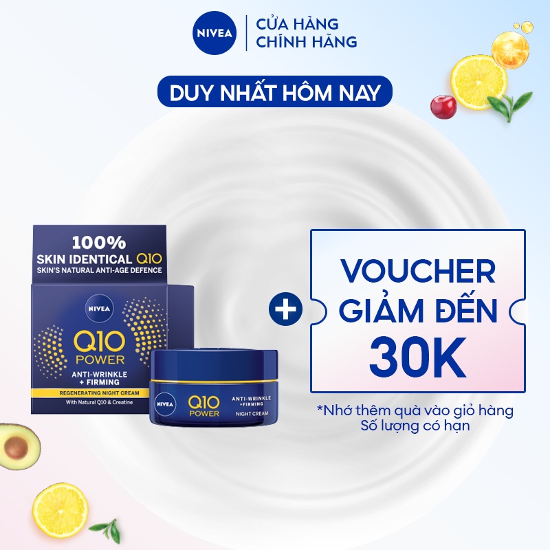 Kem Dưỡng NIVEA Q10 Sáng Da | Chống Lão Hóa Ban Đêm (50 ml) - 81289