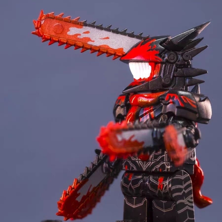 So Với lego chainsaw man bochita denci Dao Quỷ Búp Bê moc Ba Phần Nhỏ Lắp Ráp