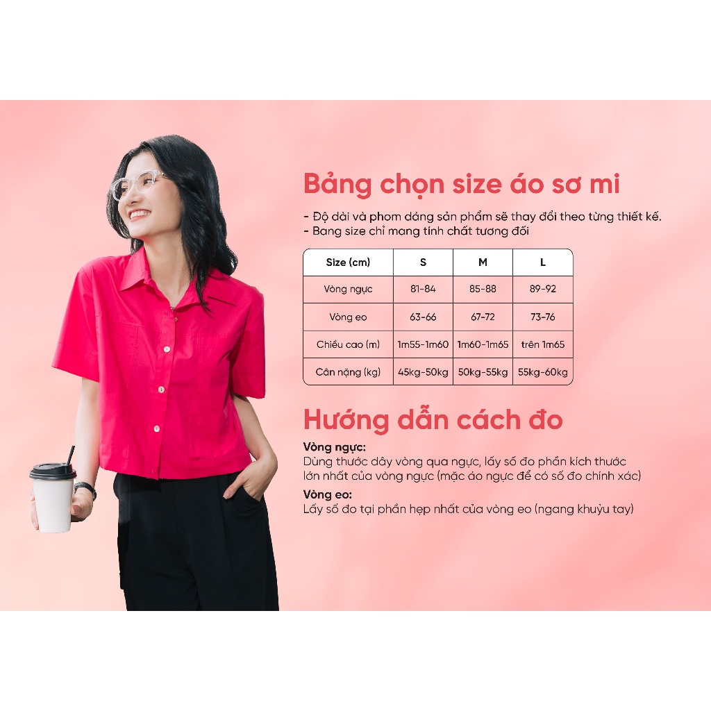 Áo sơ mi phom lửng YA14 thời trang Gmorning