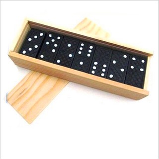 Bộ đồ chơi domino hộp gỗ cao cấp cờ domino