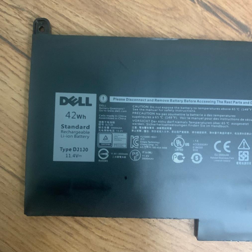 PIN LAPTOP DELL 7280 7480 pin ngắn DJ1J0 ZIN  3 CELL Latitude 7280 7290 7390 7480 7480 E7280 E7390 E7480 E7490, DJ1J0