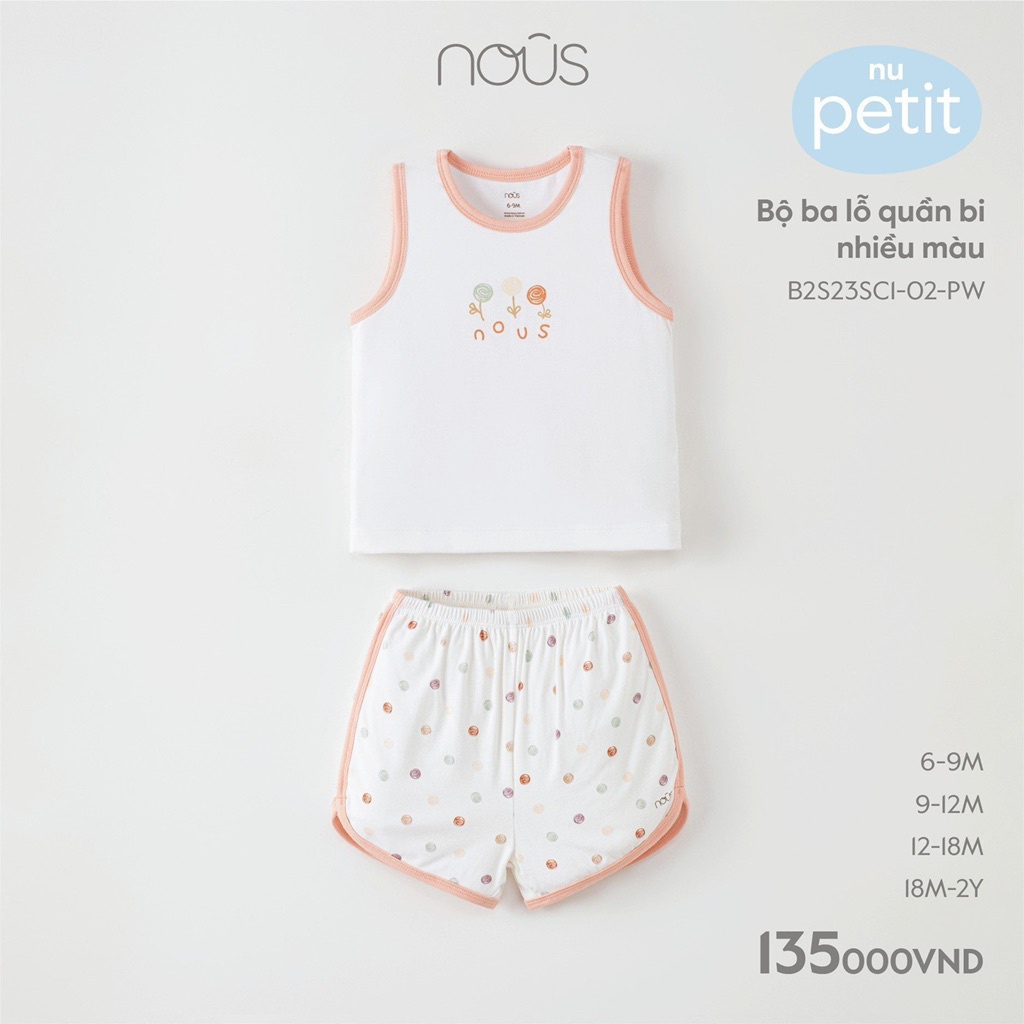Bộ Ba Lỗ Nous đủ màu Nu Petit, Nu Doux, Nu Air - Bipbipstore - Nous Bình Dương