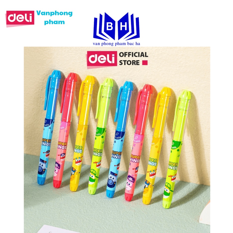 Bút Máy Deli Super Wings CQ894 Ngòi Kim Tinh - 1 Cây Màu ngẫu nhiên