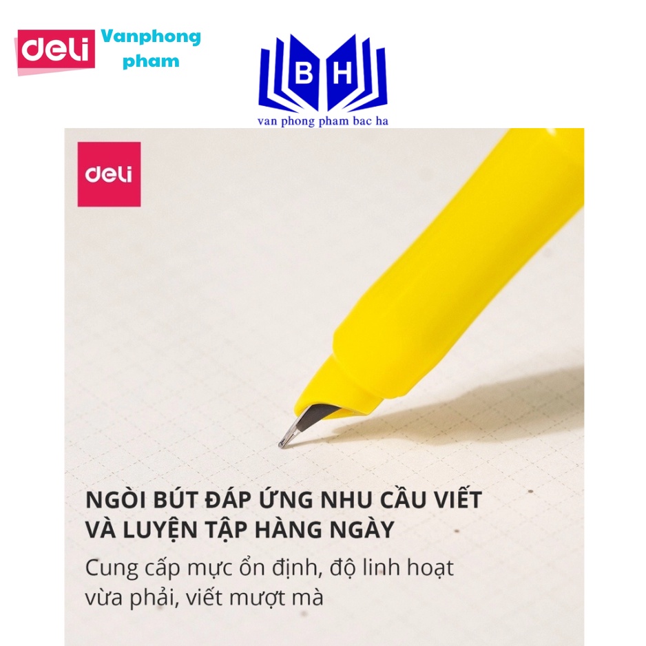 Bút Máy Deli Super Wings CQ894 Ngòi Kim Tinh - 1 Cây Màu ngẫu nhiên