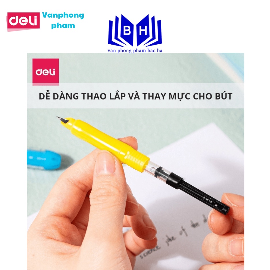 Bút Máy Deli Super Wings CQ894 Ngòi Kim Tinh - 1 Cây Màu ngẫu nhiên