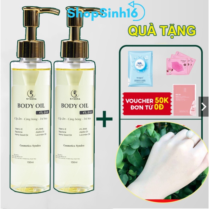 Dầu dưỡng Body Oil 4% Bha căng bóng da, cấp ẩm, làm trẻ hoá da hiệu quả ShopSinh16