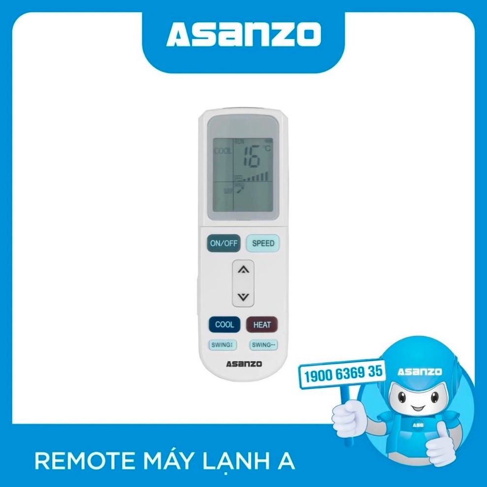 REMOTE ĐIỀU KHIỂN MÁY LẠNH ASANZO ĐỦ LOẠI A  - HÀNG CHÍNH HÃNG BẢO HÀNH 12 THÁNG