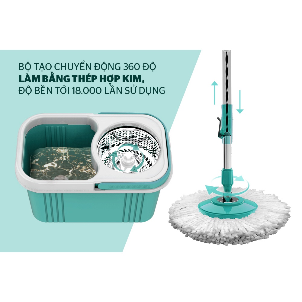 Bộ lau nhà xoay 360 độ HAPPYTIME KH-CL330s