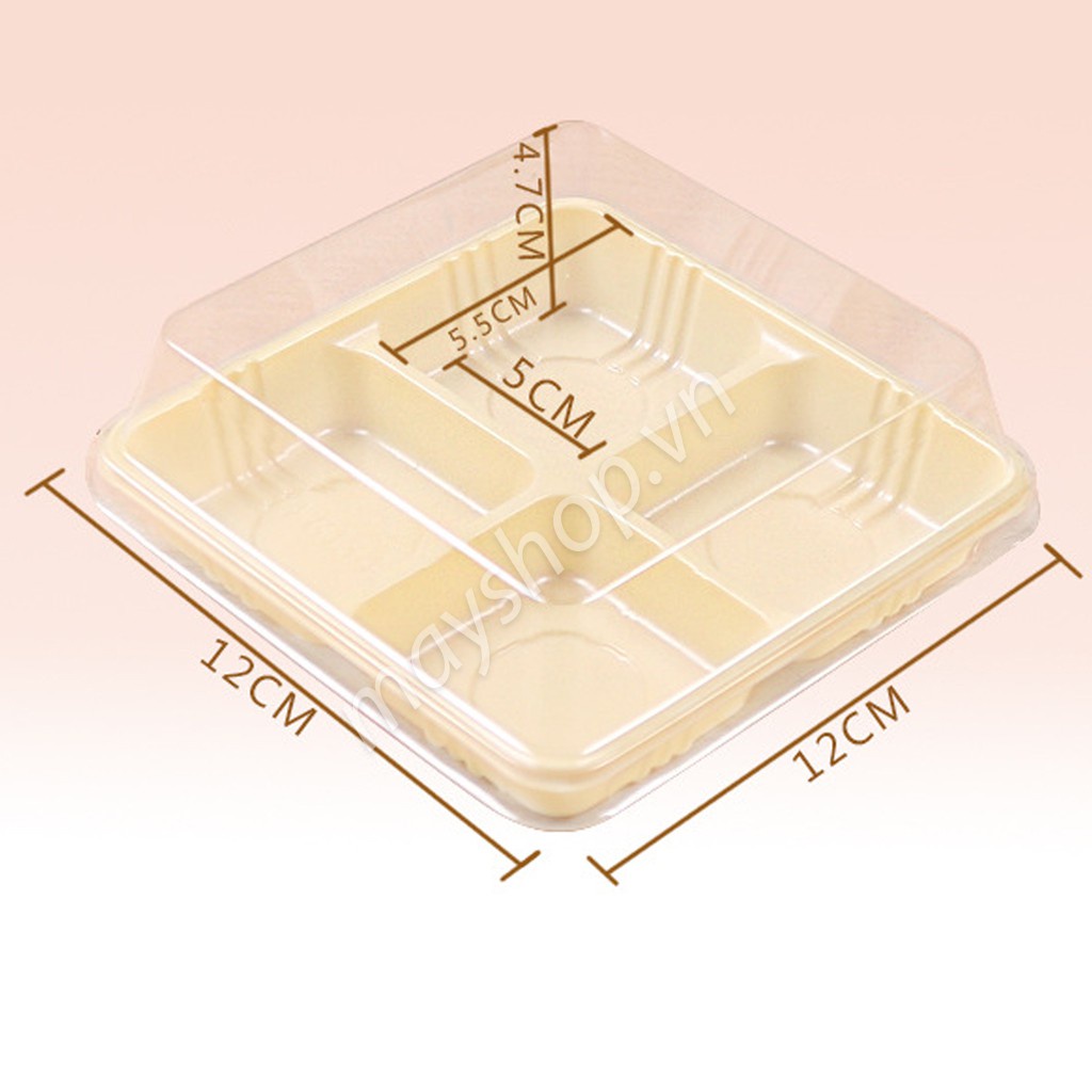 50 hộp đựng 4 bánh trung thu 50g - 75g, hộp FG134  - mayshopcs3