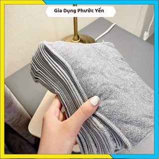 Khăn lau vuông màu xám, khăn lau đa năng nhà bếp không để lại bụi vải siêu thấm