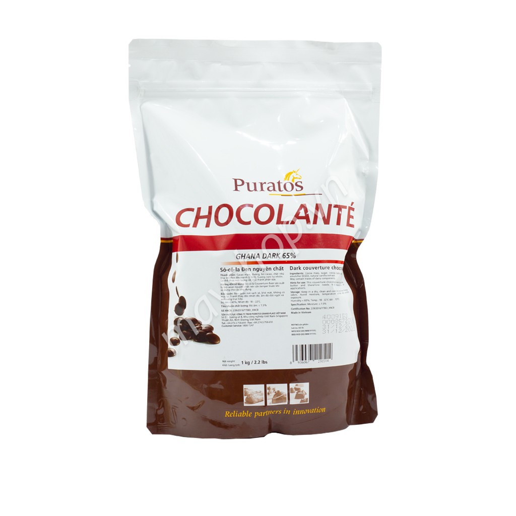 Socola ĐEN Puratos 65% (1kg)  - mayshopcs3