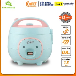 Nồi cơm điện mini nắp gài comet cm8006 - hàng chính hãng bảo hành 12 tháng