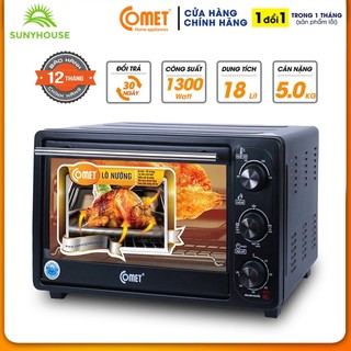 Lò nướng điện 18lít comet cm6516 - hàng chính hãng bảo hành 12 tháng