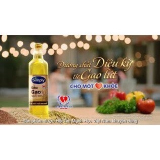 Dầu gạo lứt Simply 1L