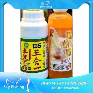 Combo tinh mùi 135 + tinh mùi trứng sữa dụ chép , rô phi chuyên câu đơn - đài