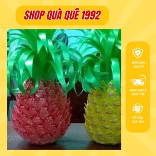 Quả dứa kẹo oishi trang trí bàn trang | quả dứa trang trí bàn thờ gia tiên | đẹp mắt ngày tết Việt Nam