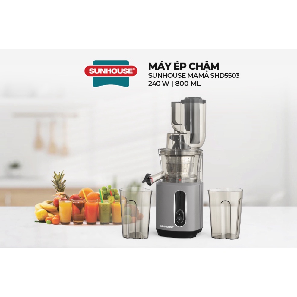 Máy ép chậm SUNHOUSE SHD5503 - Hàng Chính Hãng Bảo Hành 24 Tháng