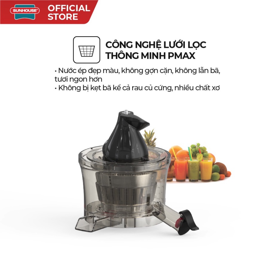 Máy ép chậm SUNHOUSE SHD5503 - Hàng Chính Hãng Bảo Hành 24 Tháng