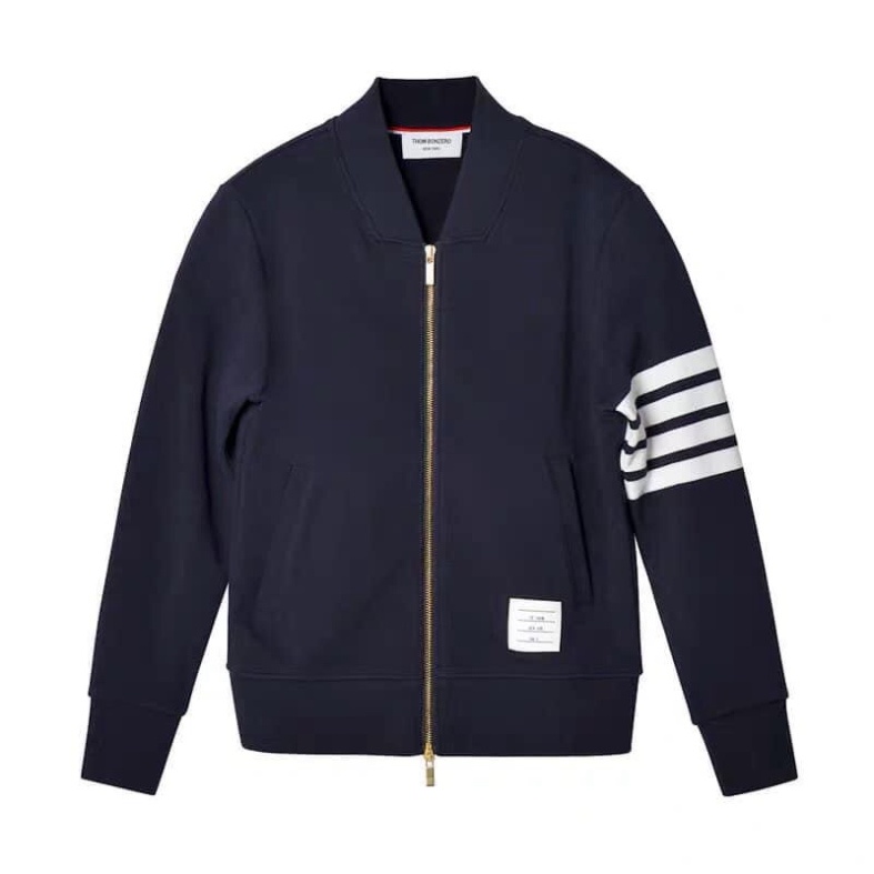 Áo Khoác Sweater Zip Thom brown Vải Chân Cua Cotton - 3 màu