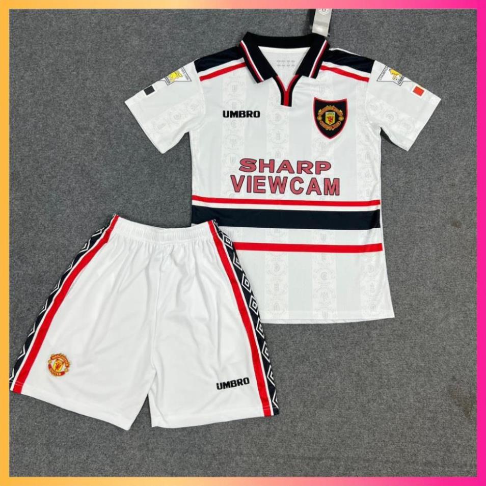 014 Bộ áo bóng đá retro MU sân khách 97/99