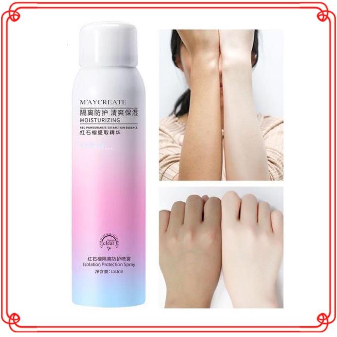 Xịt Chống Nắng Trắng da Maycreate 150ml