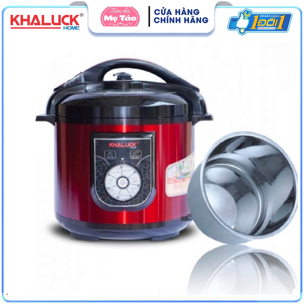 Nồi áp suất điện 6 Lít đa năng KHALUCK HOME KL-788S - 1000W - Lòng INOX - Hàng Chính Hãng Bảo Hành 12 Tháng