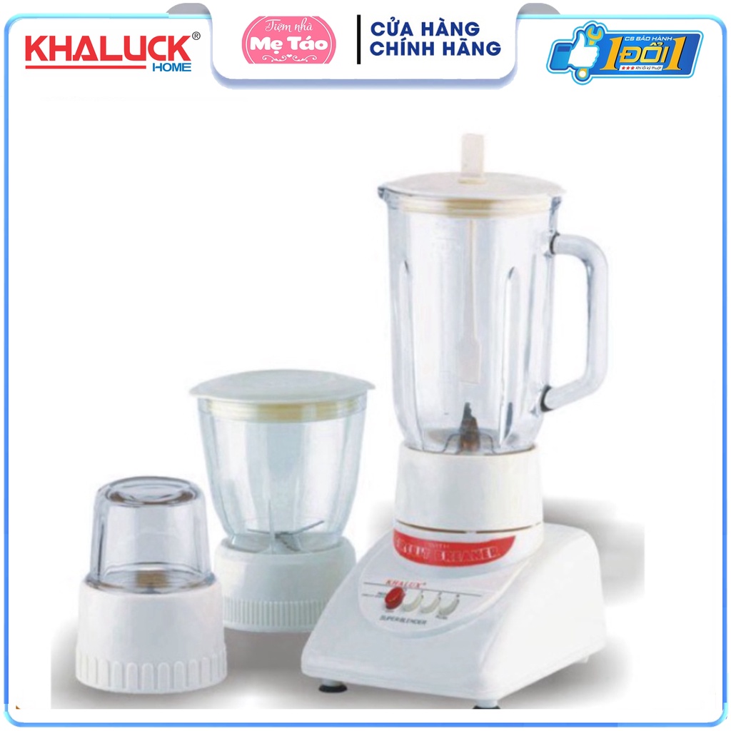 Máy xay sinh tố 3 cối thủy tinh KHALUCK HOME KL-303 - 350W - 3 Tốc độ - Hàng Chính Hãng Bảo Hành 12 Tháng