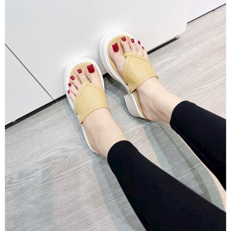 DÉP KẸP BẢNG DA YẾM ĐẾ PU CAO 5 PHÂN MANG ÊM CHÂN