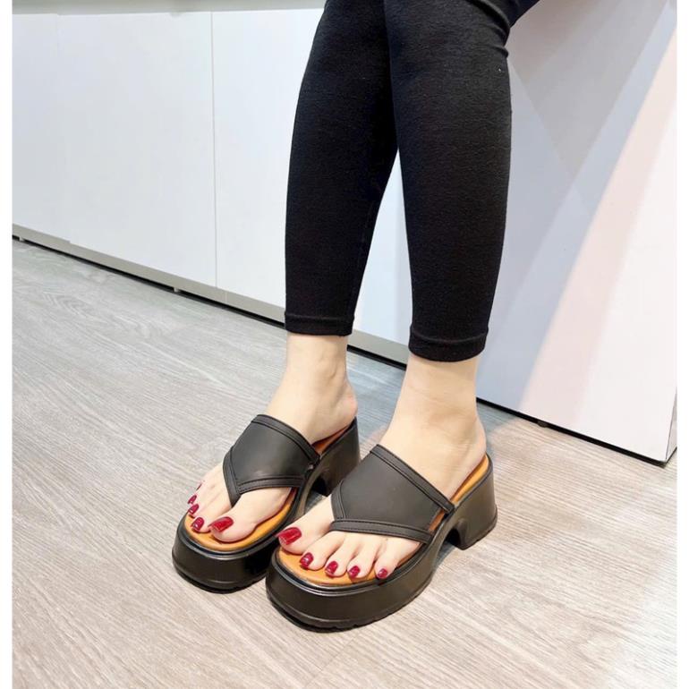 DÉP KẸP BẢNG DA YẾM ĐẾ PU CAO 5 PHÂN MANG ÊM CHÂN