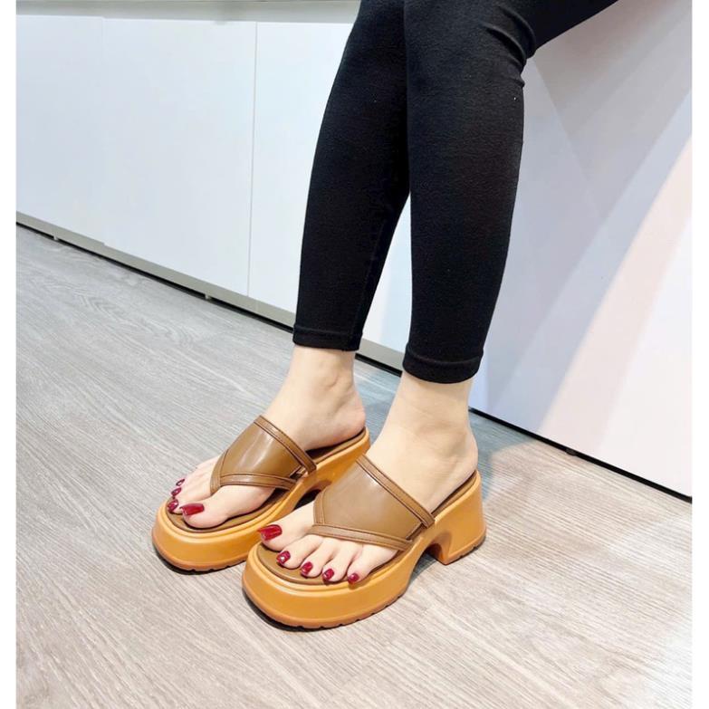 DÉP KẸP BẢNG DA YẾM ĐẾ PU CAO 5 PHÂN MANG ÊM CHÂN