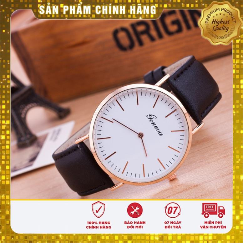 Đồng hồ thời trang nam nữ Geneva cực đẹp, dây da mềm êm tay | BigBuy360 - bigbuy360.vn