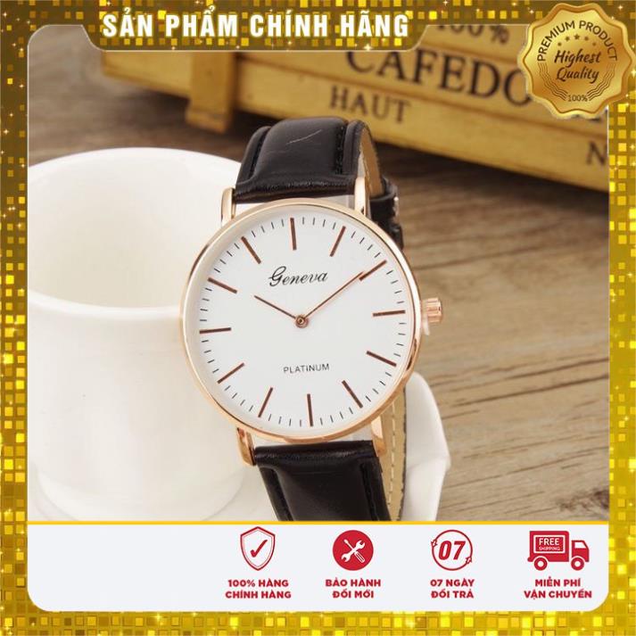 Đồng hồ thời trang nam nữ Geneva cực đẹp, dây da mềm êm tay | BigBuy360 - bigbuy360.vn