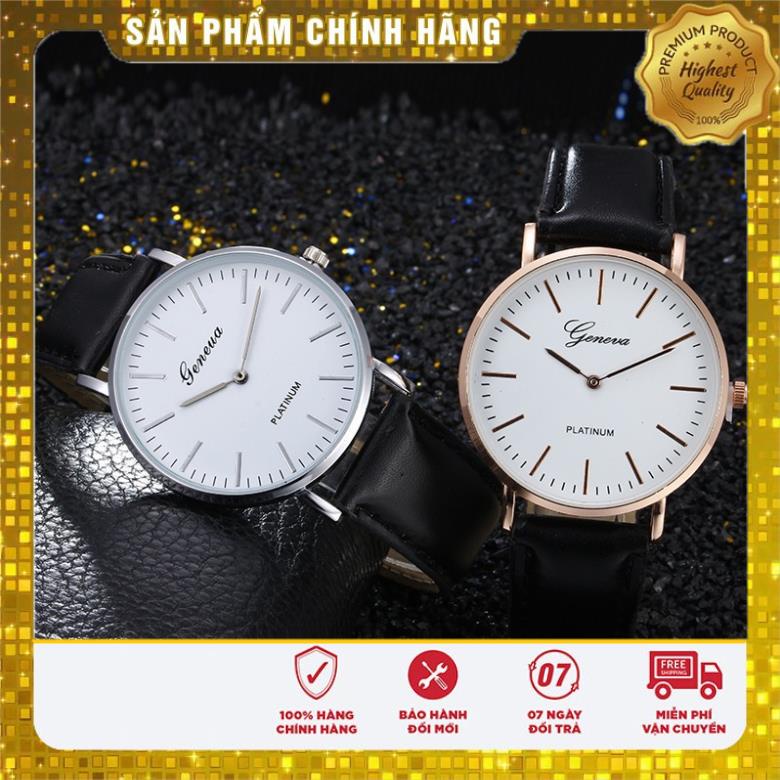 Đồng hồ thời trang nam nữ Geneva cực đẹp, dây da mềm êm tay | BigBuy360 - bigbuy360.vn