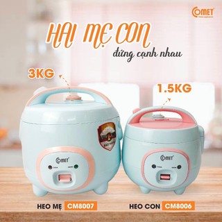 Nồi cơm điện nắp gài COMET CM8007 1,8L Phù hợp cho gia đình 4-6 người, Gia nhiêt nhanh, Nút bấm đơn giản và dễ vận hành