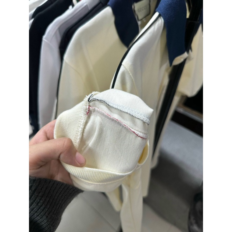 Áo POLO Gucci 1921 Phối Logo túi Viền Sọc Vai Thời thượng