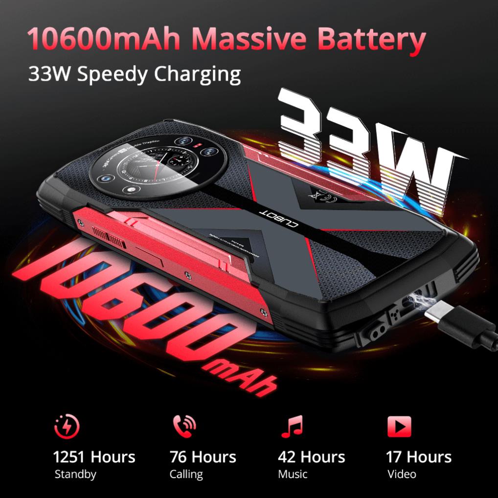 Cubot kingkong star 5g 24gb + 256gb 6,78 "màn hình 2k điện thoại thông minh chắc chắn