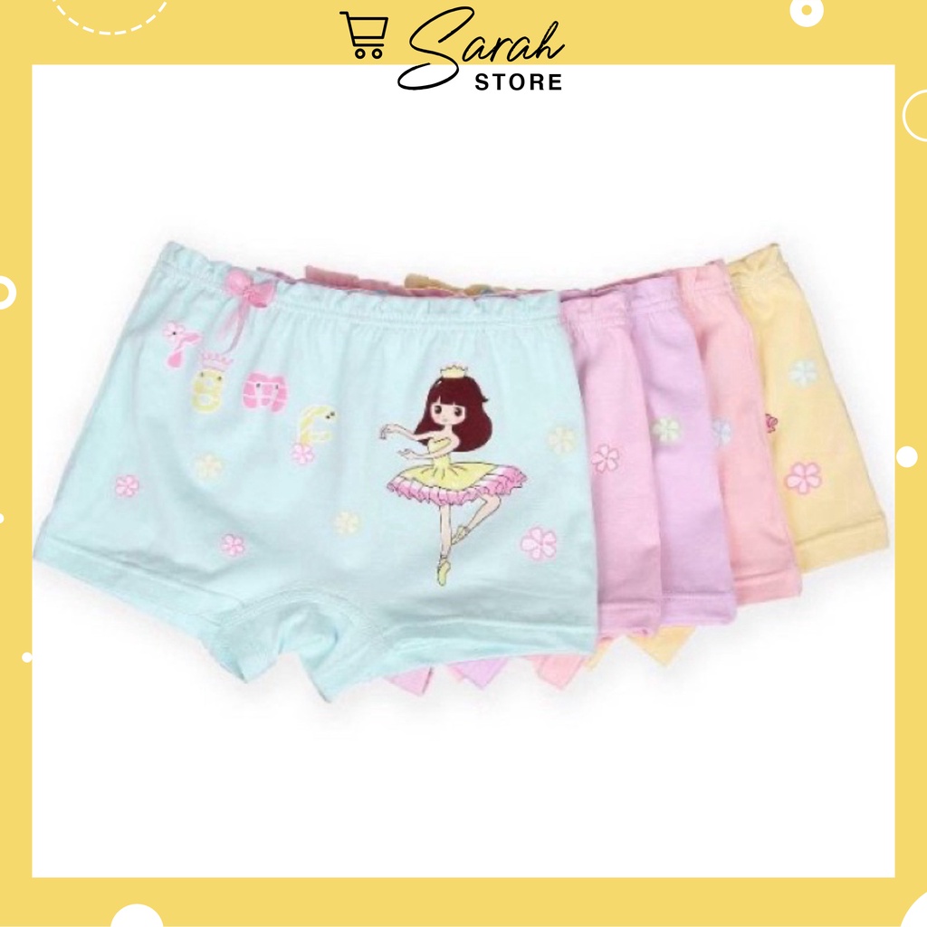Quần Lót Đùi Cotton Bé Gái Hoạ Tiết Công Chúa 0728