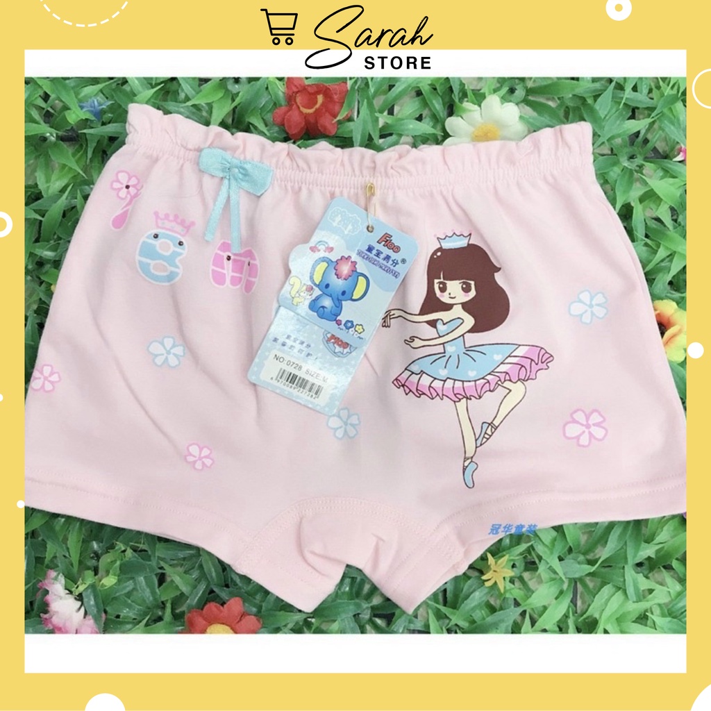 Quần Lót Đùi Cotton Bé Gái Hoạ Tiết Công Chúa 0728